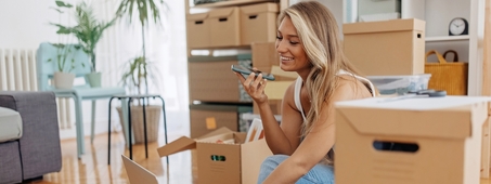 Gen Z woman in a home