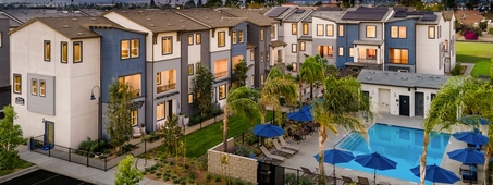 apartment complex with pool